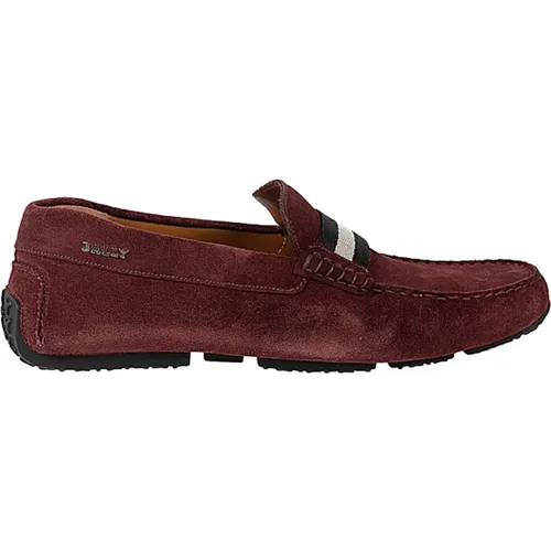 Loafers, male, , Size: 7 1/2 US Comfortable Suede Loafers - Bally - Modalova