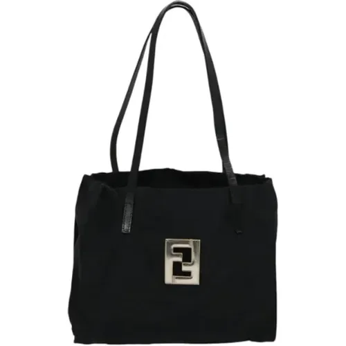 Pre-owned Shoulder Bags, female, , Size: ONE SIZE Pre-owned Canvas handbags - Fendi Vintage - Modalova