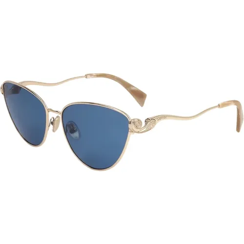 Sunglasses, female, , Size: 59 MM Gold Metal Sunglasses - Lanvin - Modalova