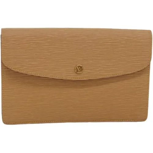 Pre-owned Leather clutches , female, Sizes: ONE SIZE - Louis Vuitton Vintage - Modalova