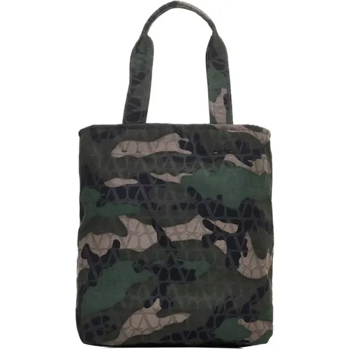 Tote Bags, male, , Size: ONE SIZE Iconographe Camouflage Tote Bag - Valentino Garavani - Modalova