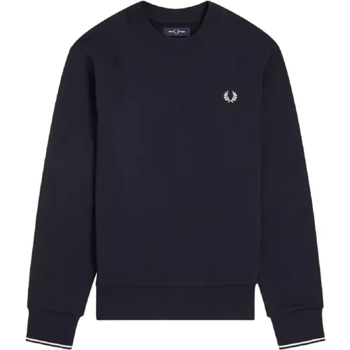 Sweatshirts, male, , Size: L Crew-neck Sweatshirt Aw24 Cotton Blend - Fred Perry - Modalova