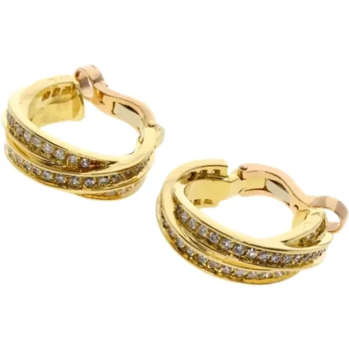 Pre-owned Jewellery, female, , Size: ONE SIZE Pre-owned Gold earrings - Cartier Vintage - Modalova