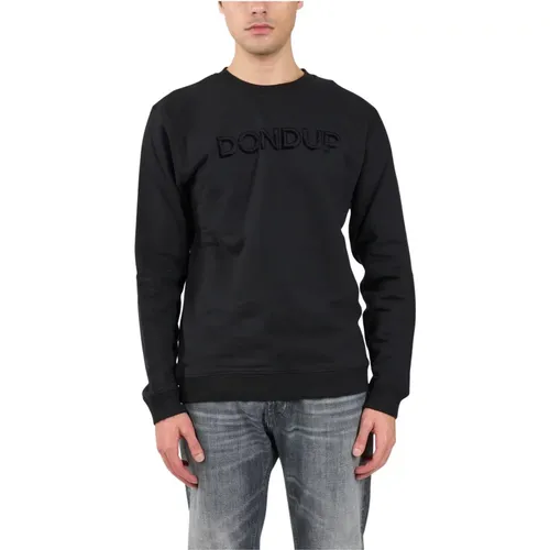 Baumwoll-Sweatshirt mit Flocklogo - Dondup - Modalova