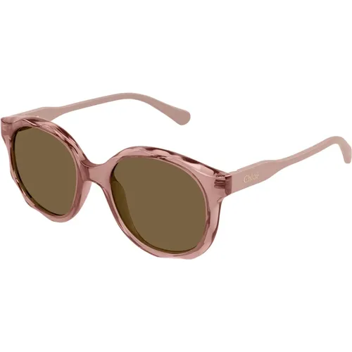 Sunglasses, female, , Size: 47 MM Junior Sunglasses /Brown Shaded - Chloé - Modalova