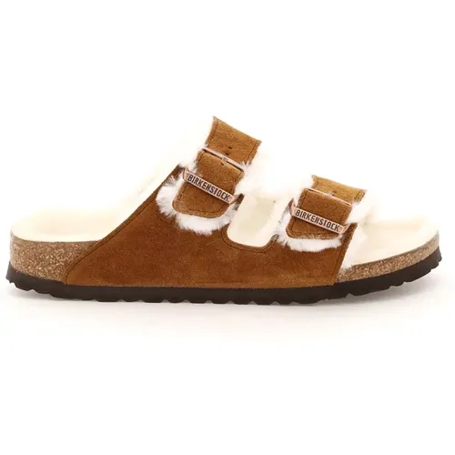 Shearling Mules Narrow Fit , female, Sizes: 3 UK - Birkenstock - Modalova