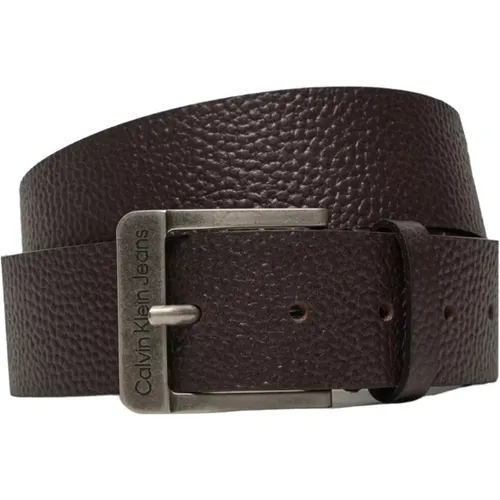 Belts, male, , Size: 100 CM Leather Belt with Buckle Fastening - Calvin Klein - Modalova