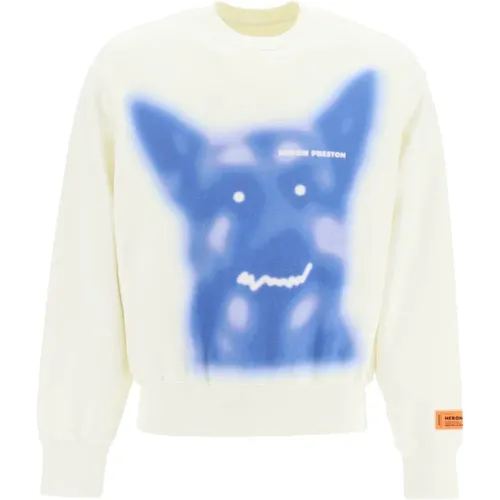 Sweatshirts, male, , Size: S beware of dog sweatshirt - Heron Preston - Modalova