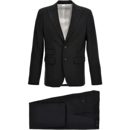 Single Breasted Suits, male, , Size: M Wool Suit Ss22 - Dsquared2 - Modalova