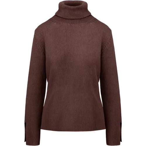 Turtlenecks, female, , Size: S Ribbed Wool Turtleneck Winter Essential - BomBoogie - Modalova
