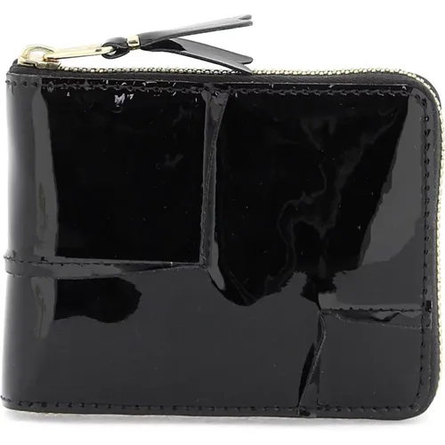 Zip Around Patent Leather Wallet with Zipper , male, Sizes: ONE SIZE - Comme des Garçons - Modalova