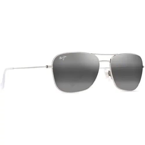 Polarized Silver Mirrored Sunglasses , unisex, Sizes: 58 MM - Maui Jim - Modalova