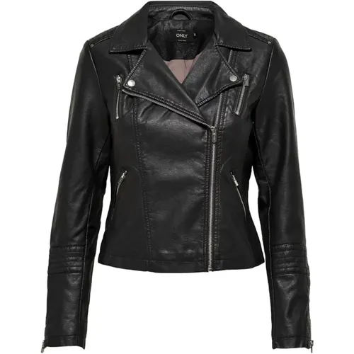 Bold and Stylish Leather Jacket , female, Sizes: M, XS - Only - Modalova
