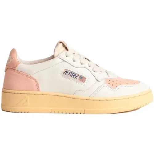 Rosa Wildleder und Leder Sneakers , Damen, Größe: 35 EU - Autry - Modalova