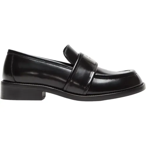 Loafers, female, , Size: 6 US Brushed Leather Loafers Shoes - Acne Studios - Modalova