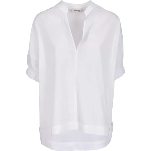 Shirt with V-Neck , female, Sizes: S, XS - Ottod'Ame - Modalova
