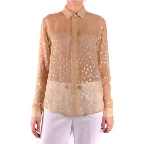 Coral Silk Shirt - Bohemian Sophistication , female, Sizes: M - Saint Laurent - Modalova