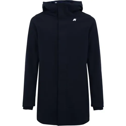 Long Hooded Coat with Zip Closure , male, Sizes: S - K-way - Modalova