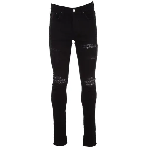 Skinny-Fit Jeans with Bandana Print , male, Sizes: W30, W31 - Amiri - Modalova