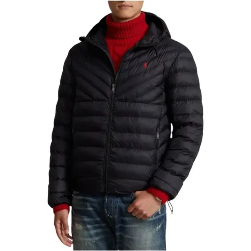 Schwarze Chevron-Isolierte Bomberjacke , Herren, Größe: XL - Polo Ralph Lauren - Modalova