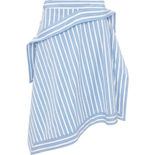 Stripe Print Draped Panel Skirt , female, Sizes: 2XS, S - JW Anderson - Modalova