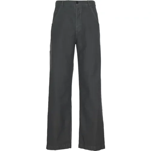 Wide Trousers, male, , Size: W31 Grey Trouser Pickerby - Dries Van Noten - Modalova