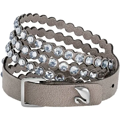 Grey Power Collection Bracelet with Clear Crystals , female, Sizes: ONE SIZE - Swarovski - Modalova