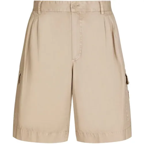 Casual Shorts with Gold-Tone Logo Plaque , male, Sizes: M, XL, 2XL - Dolce & Gabbana - Modalova