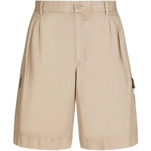 Casual Shorts with Gold-Tone Logo Plaque , male, Sizes: XL, 2XL - Dolce & Gabbana - Modalova