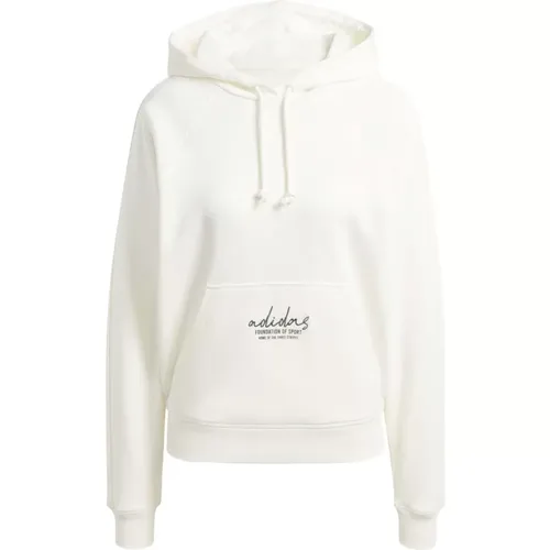 Grafik Hoodie mit Unterschrift , Damen, Größe: M - Adidas - Modalova