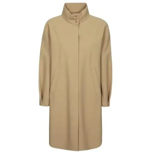 Single-Breasted Coats, female, , Size: S Elegant Technical Jersey Coat - Herno - Modalova