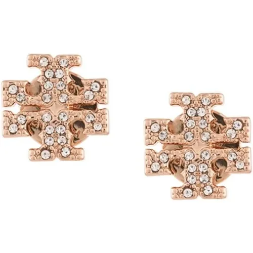 Elegant Pave Stud Earring , female, Sizes: ONE SIZE - TORY BURCH - Modalova