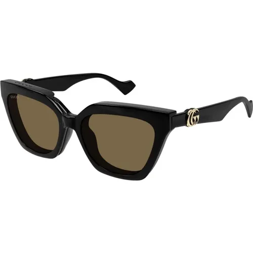 Cat-eye frame with clip-on sunglasses , female, Sizes: 55 MM - Gucci - Modalova