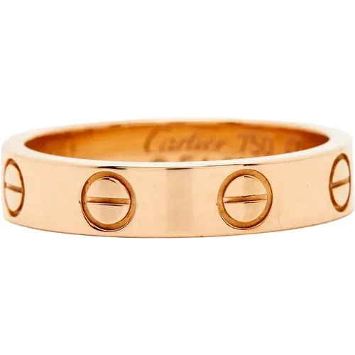 Cartier Love 18k Rose Gold Wedding Band Ring Size 47 , female, Sizes: 47 MM - Cartier Vintage - Modalova