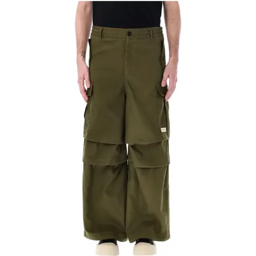 Mens Clothing Trousers Army Ss24 , male, Sizes: M - Marni - Modalova