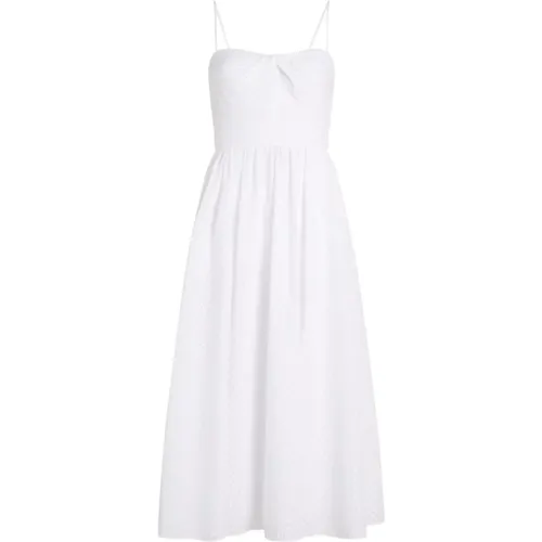 Weißes Monogramm Ärmelloses Kleid , Damen, Größe: S - Karl Lagerfeld - Modalova