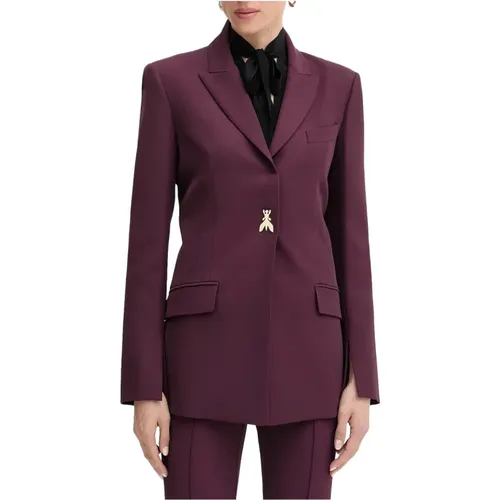 Blazers, female, , Size: L Single-breasted Blazer - PATRIZIA PEPE - Modalova