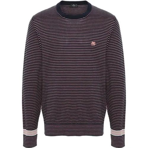 Pegasus-Motiv Baumwolle Kaschmir Pullover , Herren, Größe: M - ETRO - Modalova