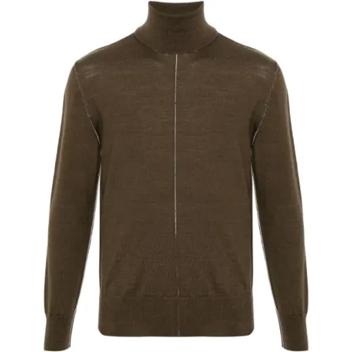 Khaki Sweater , Herren, Größe: S - MM6 Maison Margiela - Modalova