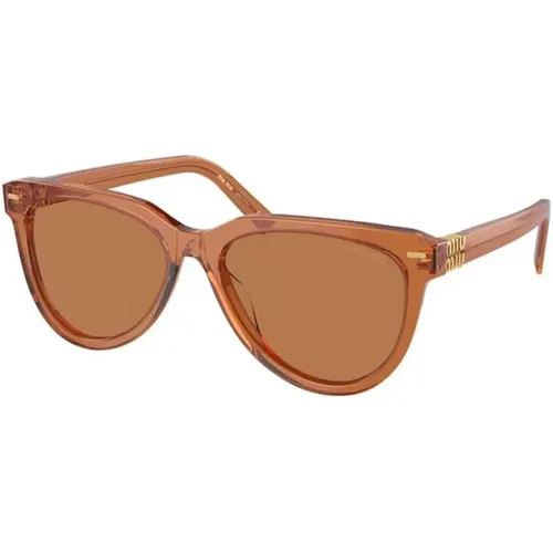 Stylish Brown Sunglasses , unisex, Sizes: 56 MM - Miu Miu - Modalova