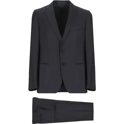 Single Breasted Suits, male, , Size: L Wool Suit Jacket Classic Style - Caruso - Modalova