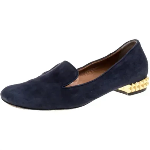 Pre-owned Flats, female, , Size: 8 US Pre-owned Suede flats - Fendi Vintage - Modalova