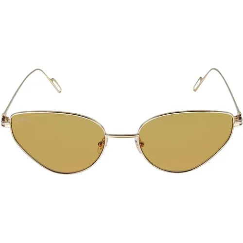 Gold Ct0155S Sunglasses , unisex, Sizes: 57 MM - Cartier - Modalova