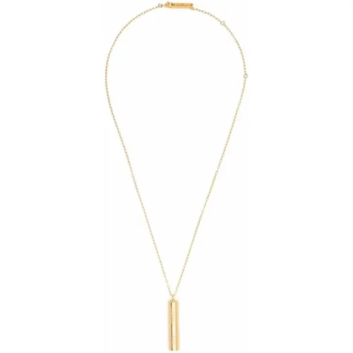 Necklaces, male, , Size: ONE SIZE Golden Battery Pendant Necklace - Ambush - Modalova