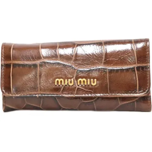 Pre-owned Leather key-holders , male, Sizes: ONE SIZE - Miu Miu Pre-owned - Modalova
