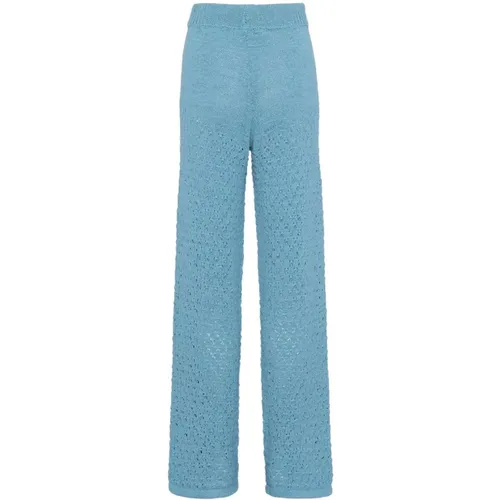 Flared Knit Pants with Elasticated Waistband , female, Sizes: S - Rotate Birger Christensen - Modalova