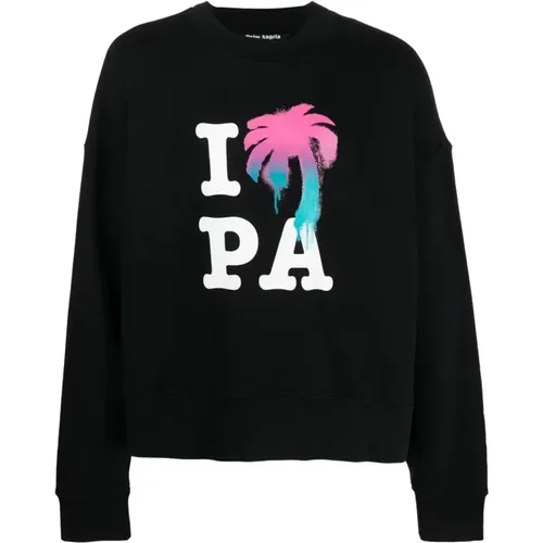 I Love PA Crew Sweatshirt - Palm Angels - Modalova