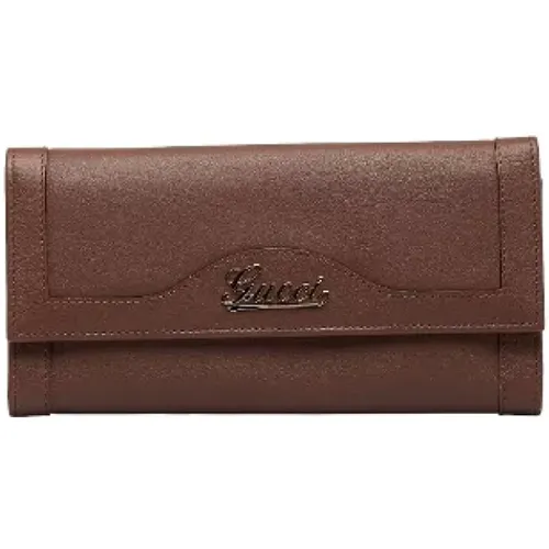 Pre-owned Wallets, female, , Size: ONE SIZE Pre-owned Leather wallets - Gucci Vintage - Modalova