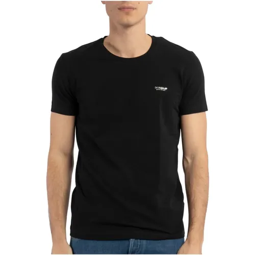 Slim Crew-neck Logo Print T-shirt , male, Sizes: S, L, XL, M - Dondup - Modalova