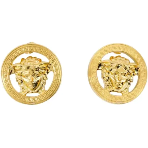 Earrings, female, , Size: ONE SIZE Metal earrings - Versace - Modalova